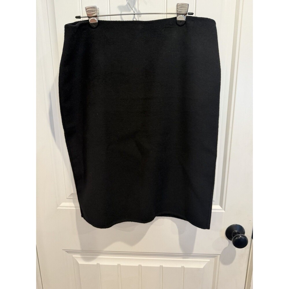 Talbots Womens Black Wool Blend Pencil Skirt Career Workwear Classic 2012